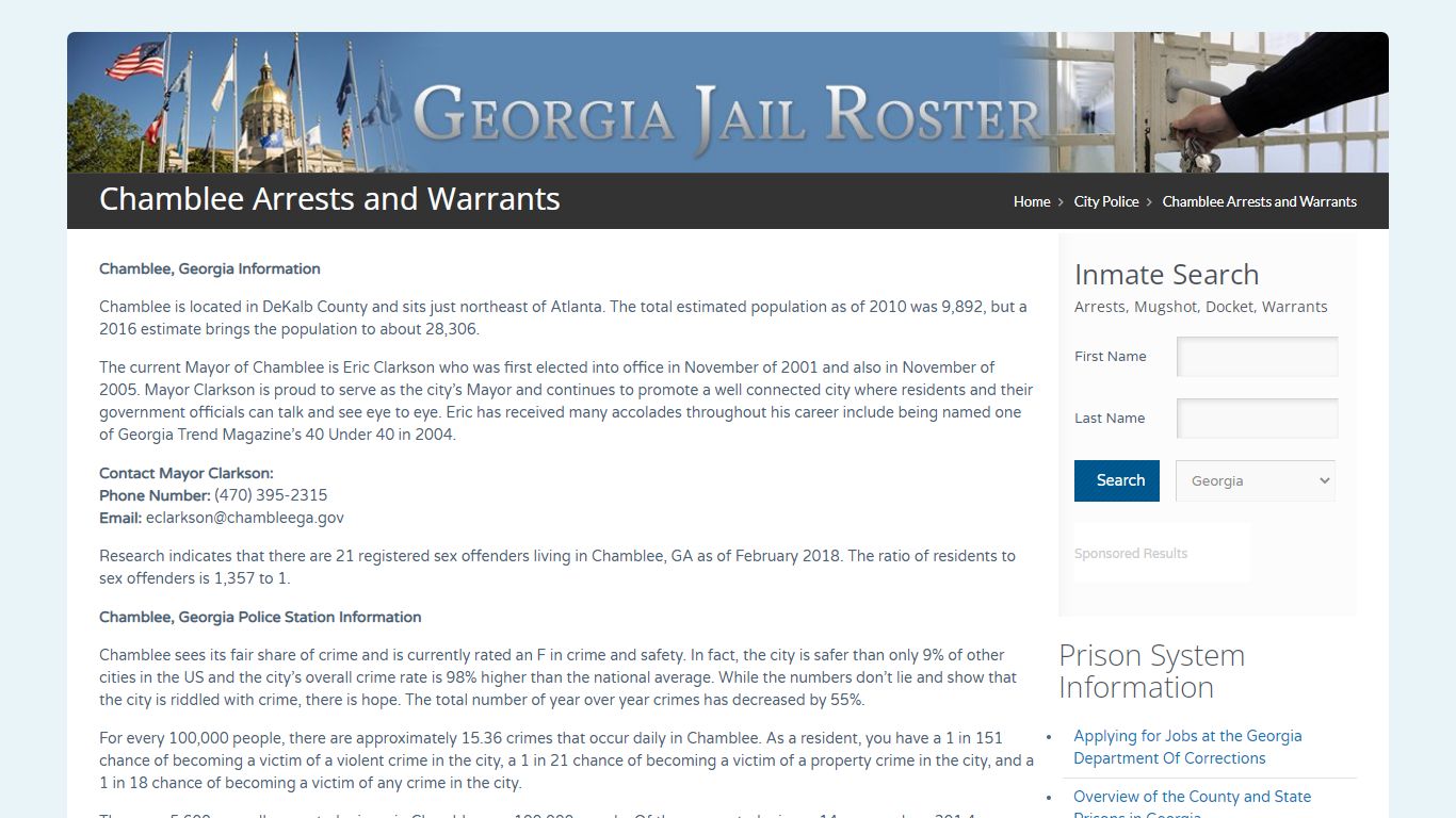 Chamblee Arrests and Warrants | Georgia Jail Inmate Search